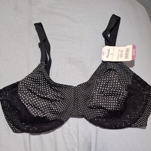 NWT, Elegant Black and White Polka Dot Bra